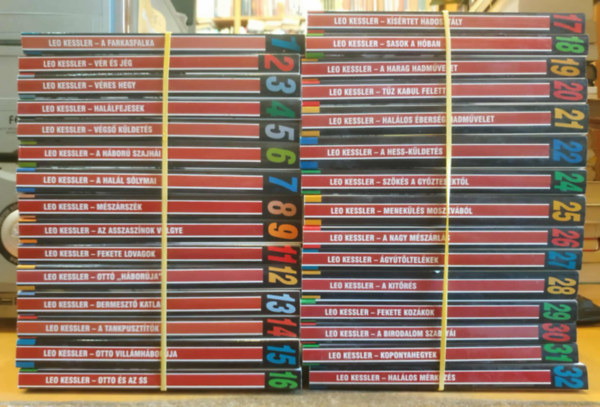 Leo Kessler - 31 db Leo Kessler történelmi könyv - A teljes sorozat 32 kötet, 1 db hiányzik a sorozatból!!!