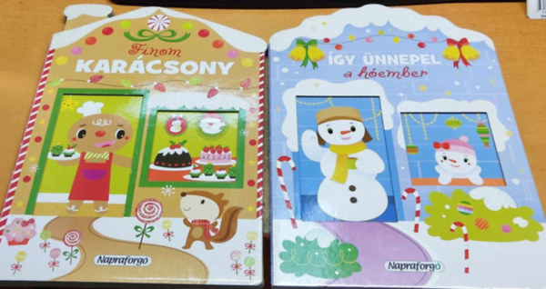 Napraforgó Könyvkiadó - 2 db karácsonyi lapozó: Finom karácsony + Így ünnepel a hóember
