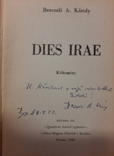 Berczeli A K�roly (nzelm) - Dies Irae