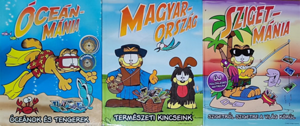 3db Garfield matricsknyv - Szigetmnia, cenmnia, Magyarorszg