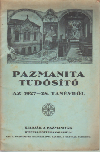 Pazmanita tudst az 1927-28. tanvrl