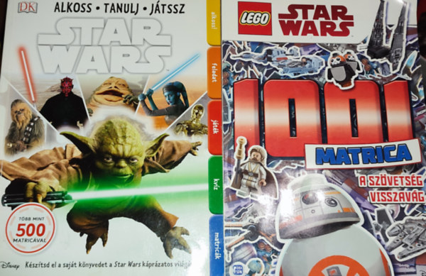 2db Star Wars foglalkoztatknyv gyermekeknek - Alkoss-tanulj-jtssz-Star Wars; 1001 matrica-A szvetsg visszavg