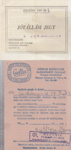 4 db. Rekl�m az 1960-as �vekb�l (r�di�-, tv- �s m�szaki cikkek)