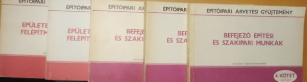 Dr.  Hamvay P�ter (F�szerk.) - �p�t�ipari �rvet�si gy�jtem�ny: 3. k�tet 3/1., 3/2. + 4. k�tet 4/1., 4/2., 4/4. (5 f�zet)