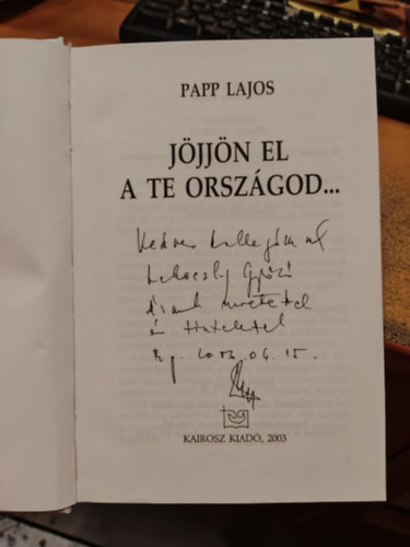 Papp Lajos - J�jj�n el a Te orsz�god