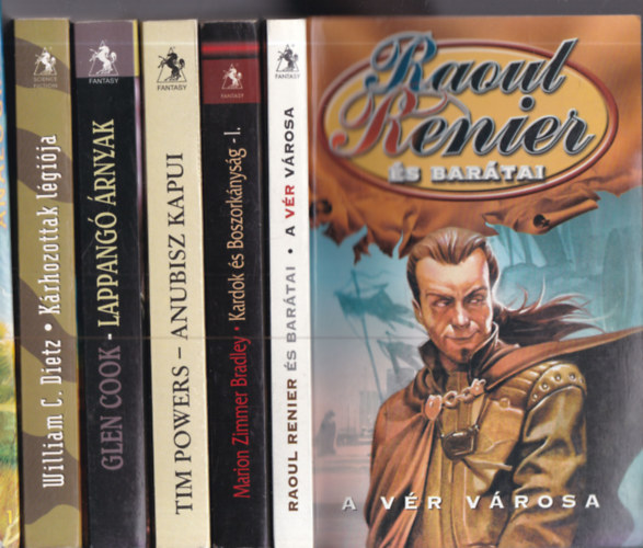 6 db. Valhalla fantasy (A vr vrosa + Kardok s boszorknysg + Anubisz kapui + Lappang rnyak + Krhozottak lgija + Analgia 1992. december)