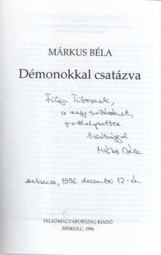 M�rkus B�la - D�monokkal csat�zva - Dedik�lt