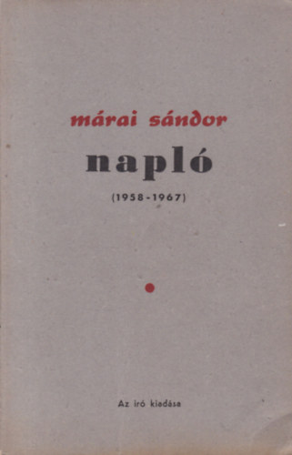M�rai S�ndor - Napl� (1958-1967)