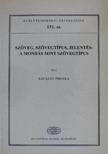 Kocsny Piroska - A monds mint szvegtpus