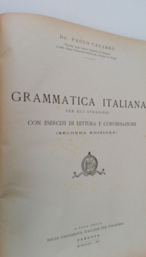 Dr. Paolo Calabr - Grammatica Italiana (seconda edizione)