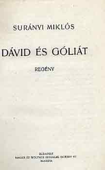 Surányi Miklós - Dávid és Góliát