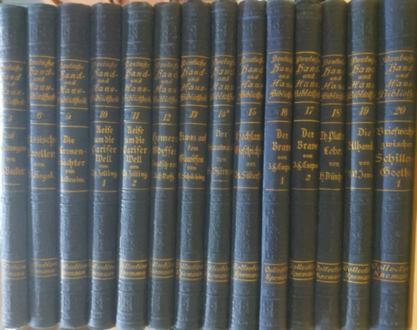 14 db Deutsche hand und hausbibliothek: 5., 6., 9.-20., gtbets