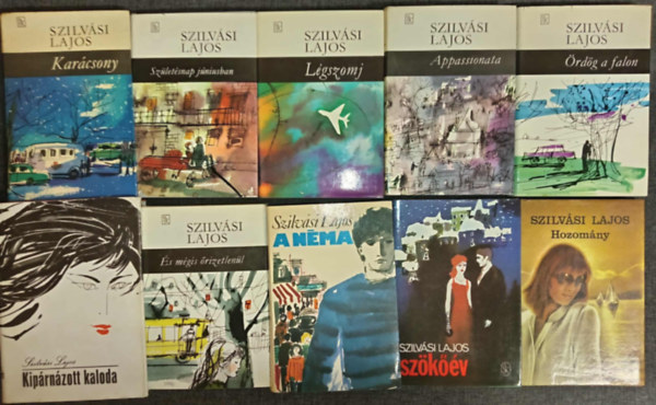 Szilv�si Lajos - (10db) Szilv�si Lajos k�nyvcsomag: Kar�csony / Sz�let�snap j�niusban / L�gszomj / Appassionata / �rd�g a falon / Kip�rn�zott kaloda / �s m�gis �rizetlen�l / A n�ma / Hozom�ny / Sz�k��v