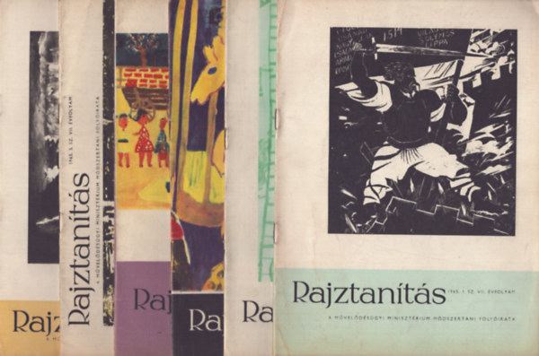 Farkas György  (szerk.) - Rajztanítás - Az Oktatási Minisztérium módszertani folyóirata - VII.évf. 1965/1-6.szám teljes évfolyam