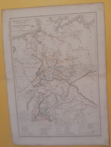 Dussieux, Louis-Etienne. - De L'Empire D'Allemagne + Confédération Germanique /Atlas général de géographie, physique, politique et historique. térkép/