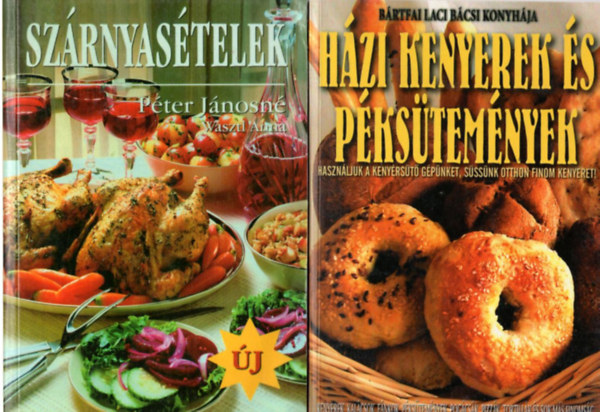 Pter Jnosn Brtfai Laci bcsi receptjei - 3 db szakcsknyv: Hzi kenyerek s pkstemnyek + Szrnyastelek + Tortk s pisktk