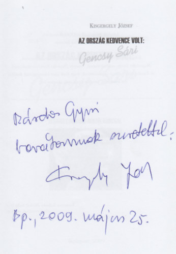 Kisgergely J�zsef - Az orsz�g kedvence volt: Gencsy S�ri