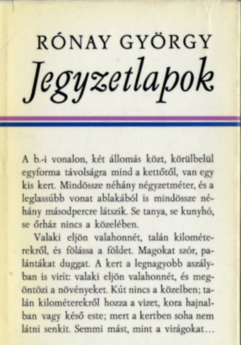 Rnay Gyrgy - Jegyzetlapok