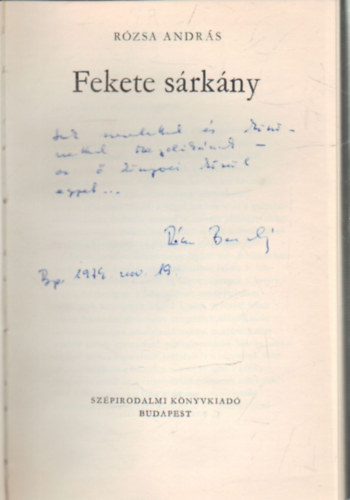 Rzsa Andrs - Fekete Srkny