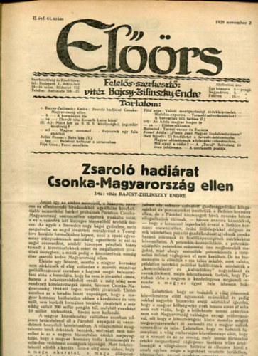 Elrs folyirat II. vf. 44. szm. 1929. november 2.