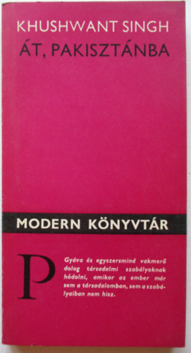 K. Singh - �t, Pakiszt�nba