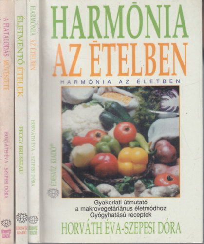 3 db. egszsges letmd receptknyv (Harmnia az telben + letment telek + A fiatalods mvszete)