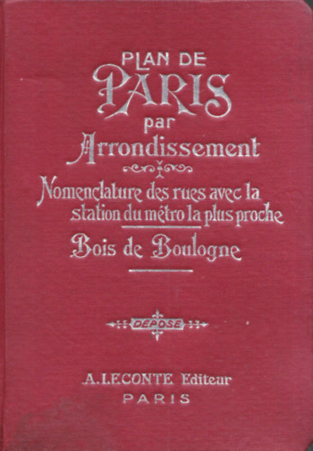 Plan de Paris par Arrondissement (Nomenclature des rues avec la station du m�ptro la plus proche