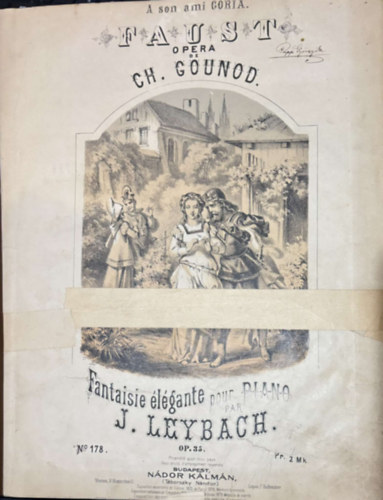 Giuseppe Verdi, Wallace, Rossini, G. Meyerbeer, Georges Bizet, D. F. E. Auber, F. Halévy, Bellini J. Leybach - 17 db Klasszikus Zenei mestermű kotta egybekötve
