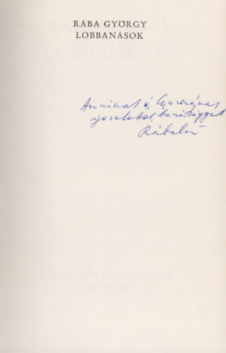 R�ba Gy�rgy - Lobban�sok (Dedik�lt)