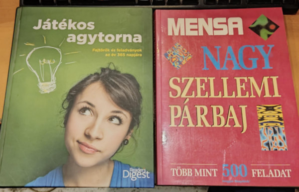 Elekes G. Sndor Reader's Digest Association - 2 db Mensa: Nagy szellemi prbaj (Tbb, mint 500 feladat) + Jtkos agytorna (Fejtrk s feladvnyok az v 365 napjra)