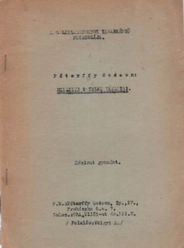 P�terffy Gedeon - Biblikus t�telek v�zlatai