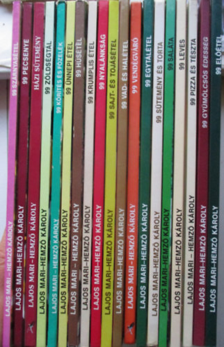 19 db szak�csk�nyv a 99 sorozatb�l (El��tel, Leves, Pizza �s t�szta, �nnepi �tel, Z�lds�gest�l, stb..)