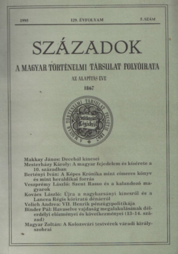 Pál Lajos (szerk.) - Századok 1995/5. (129. évfolyam)