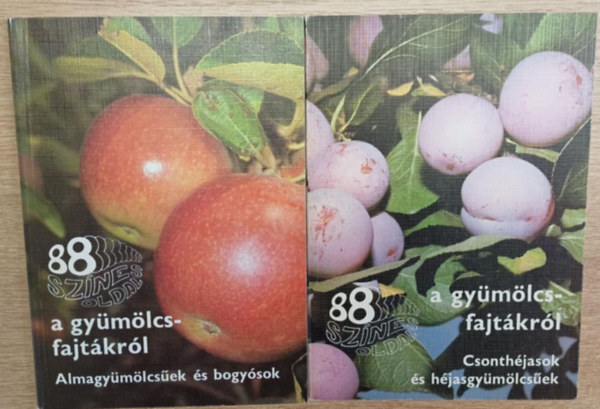 Dr. Bödecs Lászlóné Faluba Zoltán Harsányi József Majoros László, Dr. Tomcsányi Pál - 2 db a 88 színes oldal sorozatból: A gyümölcsfajtákról: Almagyümölcsűek és bogyósok - A gyümölcsfajtákról: Csonthéjasok és héjasgyümölcsűek