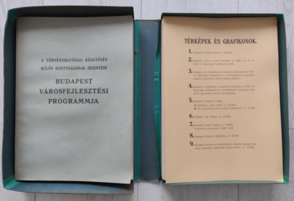 Budapest Vrosfejlesztsi Programja 1940 - A Trvnyhatsgi Kzgyls Kln Bizottsgnak jelentse