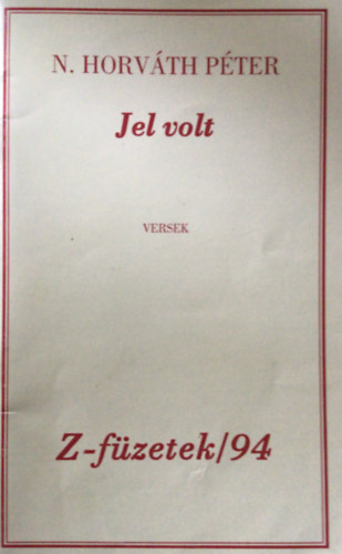 N. Horvth Pter - Jel volt :-Z-fzetek/94