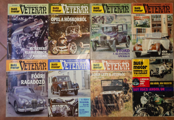 Az Aut�Motor Veter�n magazin 8 sz�ma a '90-es �vek elej�r�l: 1990. december, 1991. j�nius, 1991. szeptember, 1991. december, 1992. m�rcius, 1992. j�nius, 1992. szeptember, 1992. december