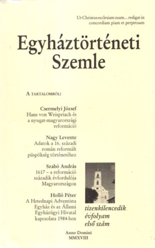 Balogh Judit - Egyháztörténeti szemle 2018. 19. évf. 1. sz.