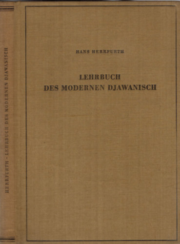 Hans Herrfurth - Lehrbuch des modernen djawanisch (Modern jvai nyelvknyv)