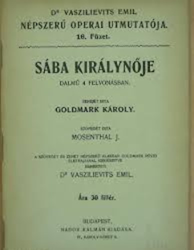 Mosenthal - Sába Királynője