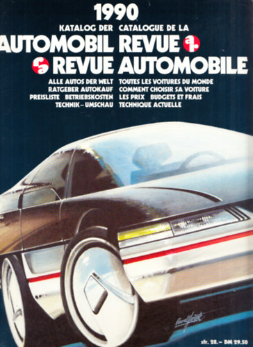 Katalog der Automobil/ Catalogue de la revue automobile 1990 (n�met-francia nyelv�)