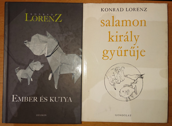 Konrad Lorenz - 2 db Konrad Lorenz knyv: Ember s kutya, Salamon kirly gyrje