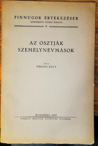 Vrtes Edit - Az osztjk szemlynvmsok