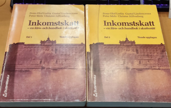 Sven-Olof Lodin, Gustaf Lindencrona, Peter Melz, Christer Silfverberg - 2 db jog: Inkomstskatt - en lro- och handbok i skattertt Del 1-2. (Jvedelemad - adjogi tanknyv s kziknyv 1-2. rsz.)(Studentlitteratur)