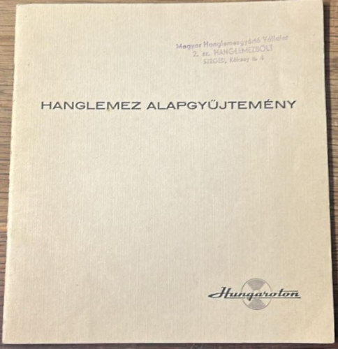 Hanglemez alapgy�jtem�ny