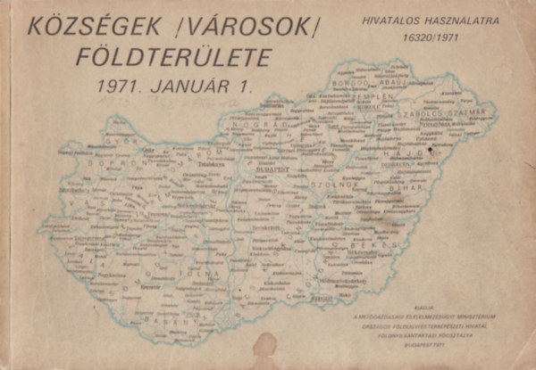 Községek (városok) földterülete 1971. január 1.