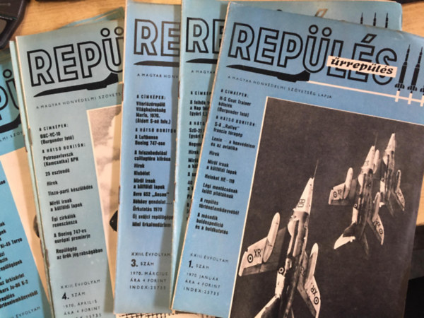 Rep�l�s - A magyar honv�delmi sportsz�vets�g lapja 1970. I-XII. (Teljes �vfolyam, lapsz�monk�nt)
