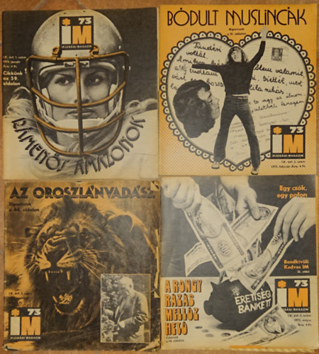 4 sz�m az Ifj�s�gi Magazin 1973-as �vfolyam�b�l: 1973. janu�r, febru�r, m�rcius, m�jus