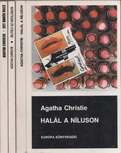 Agatha Christie - 3 db. Agatha Christie krimi (Hall a Nluson + Egy mark rozs + Rejtly az Antillkon)