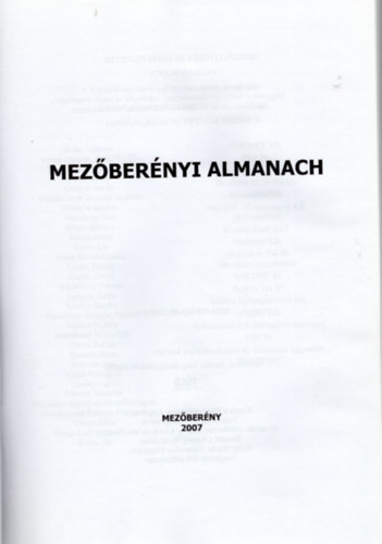 Pallagi Mria - Mezbernyi almanach